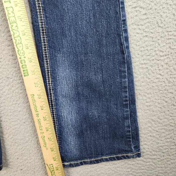 Love Nation Jeans Womens Size 4 Bootcut Embellished Fleur De Lis Pockets Denim - Picture 5 of 11